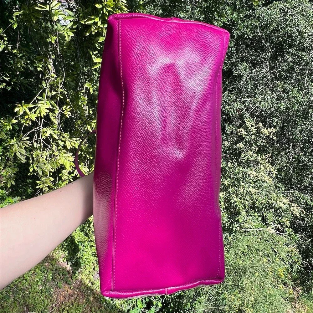 COACH City Tote Bright Violet PINK w Gold Hardware Womens Shoulder Bag AUTHENTIC - Picture 3 of 15